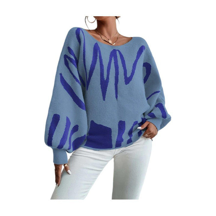 Dame sweater med asymmetrisk strukturmønster og løs pasform Stilla
