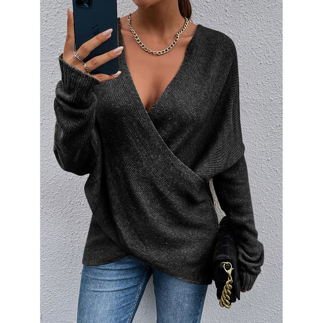 Kvinders afslappede V-hals sweater Stilla