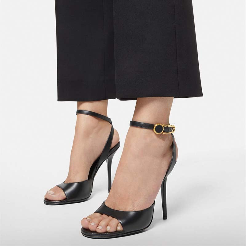 Dame Riemchen High Heel Sandaler med dekorativ ankelrem Stilla