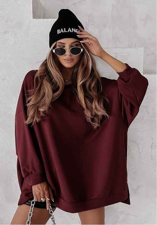 Dame Oversized Sweatshirt med afslappet snit og minimalistisk udseende Stilla