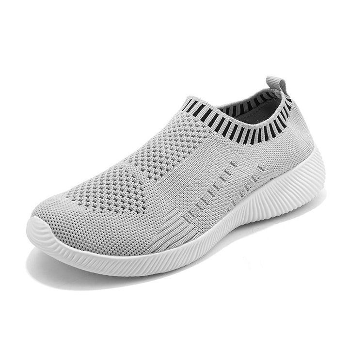 Dame Slip-On Sport Sneakers med åndbart strikovermateriale Stilla