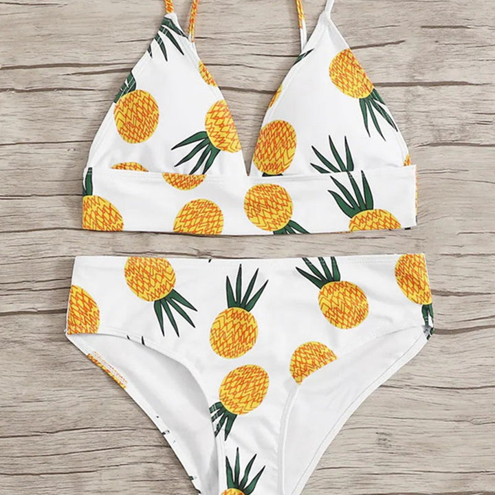 Dame Bikini-sæt med frugtagtig ananas-design Skovae