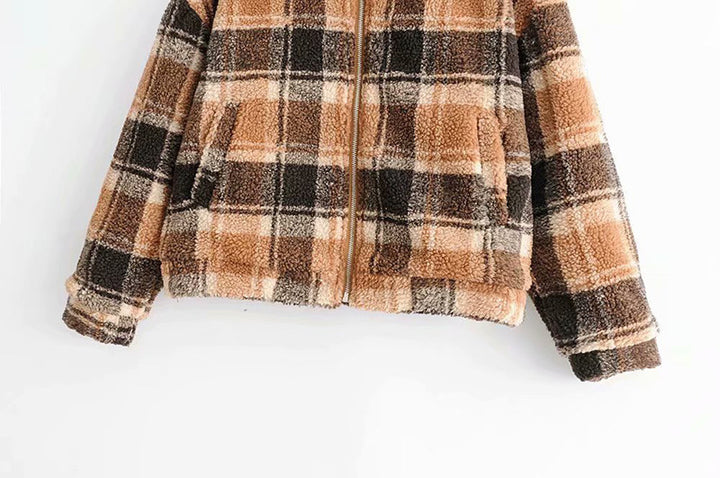 Kvinders hyggelige flanneljakke i ternet design Stilla