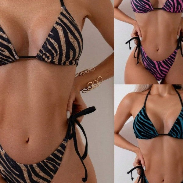 Femme Triangle Bikini Sæt med High-Tie-Design Stilla