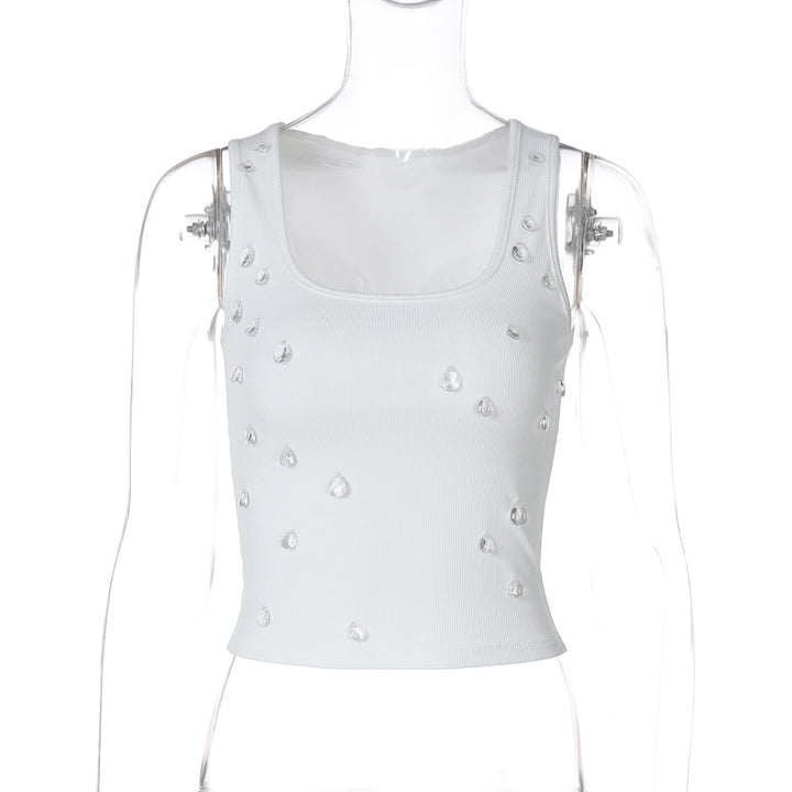 Damer Stilet bustier-top med skinnende detaljer og figursyet snit Stilla