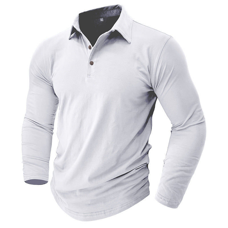 Herrer Langærmet Poloshirt med høj kvalitet bomuld og elegant snit Stilla
