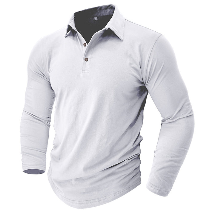 Herrer Langærmet Poloshirt med høj kvalitet bomuld og elegant snit Stilla