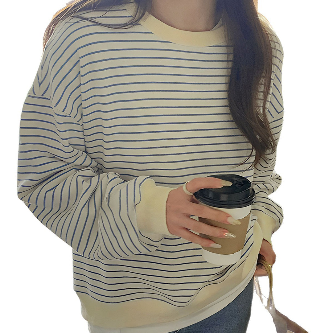 Kvinders afslappede stribede sweater Stilla
