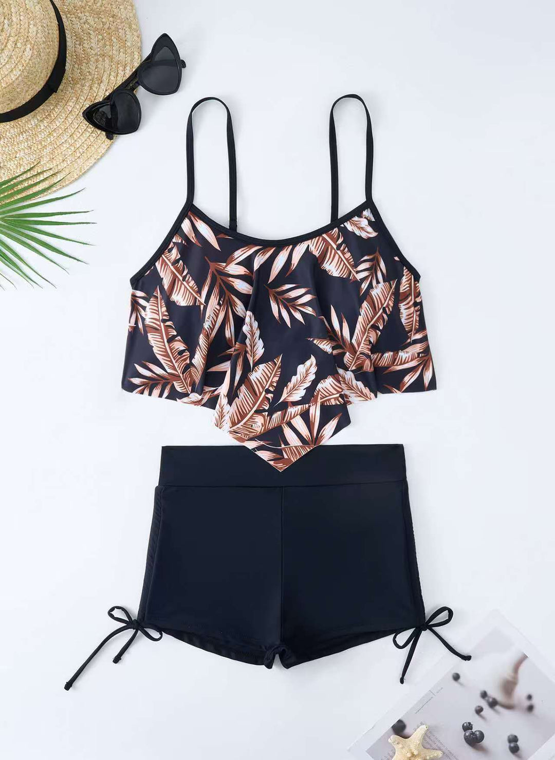 Dame Sporty Crop-top og Shorts Sæt Stilla