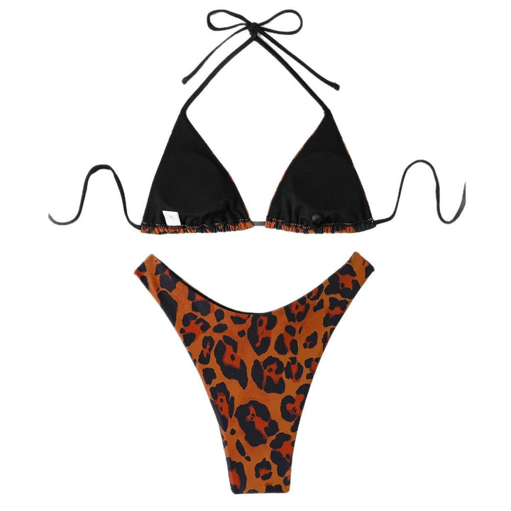 Femme High-Cut Leopardeprint Bikini Sæt Stilla