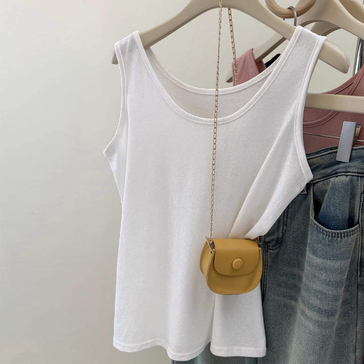 Femme Blødt Jersey Tanktop med flatterende snit Stilla