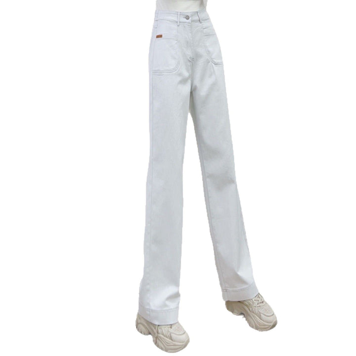 Dame Bred High-Waist Jeans i afslappet snit med elegante detaljer Stilla