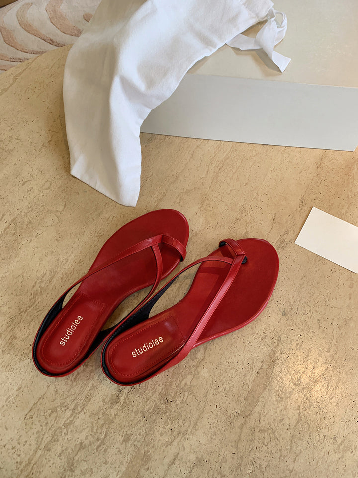 Dame Minimalistiske Open-Toe Slide Sandaler med Komfort Fodbed Stilla