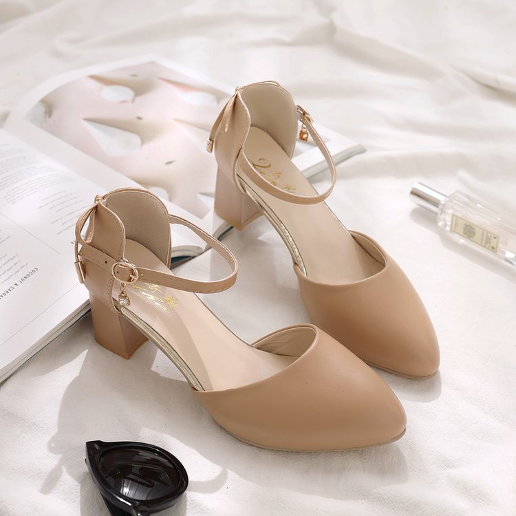 Dame elegante Slingback-pumps med moderne knude-detalje og stabil blokhæl Stilla
