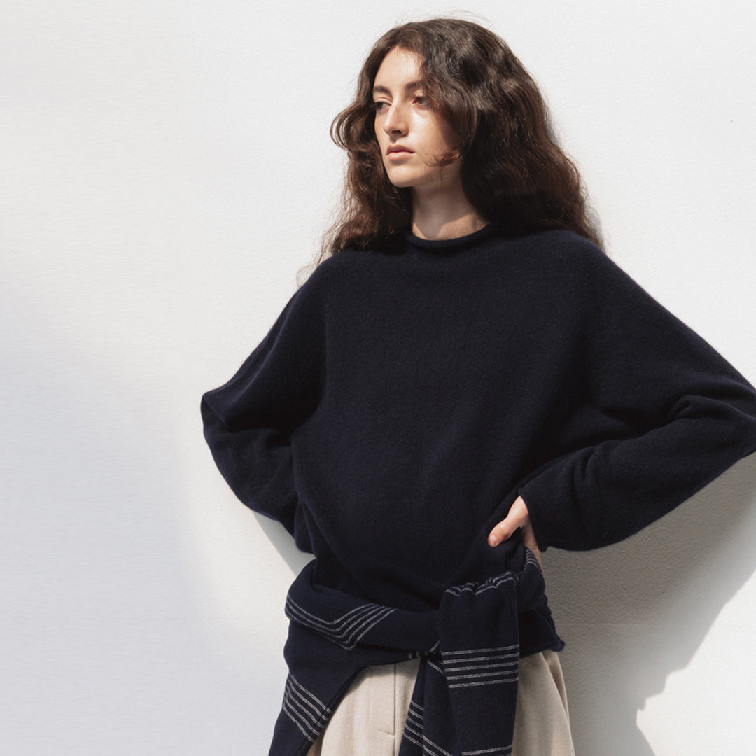 Kvinders høje hals behagelig strik sweater Stilla