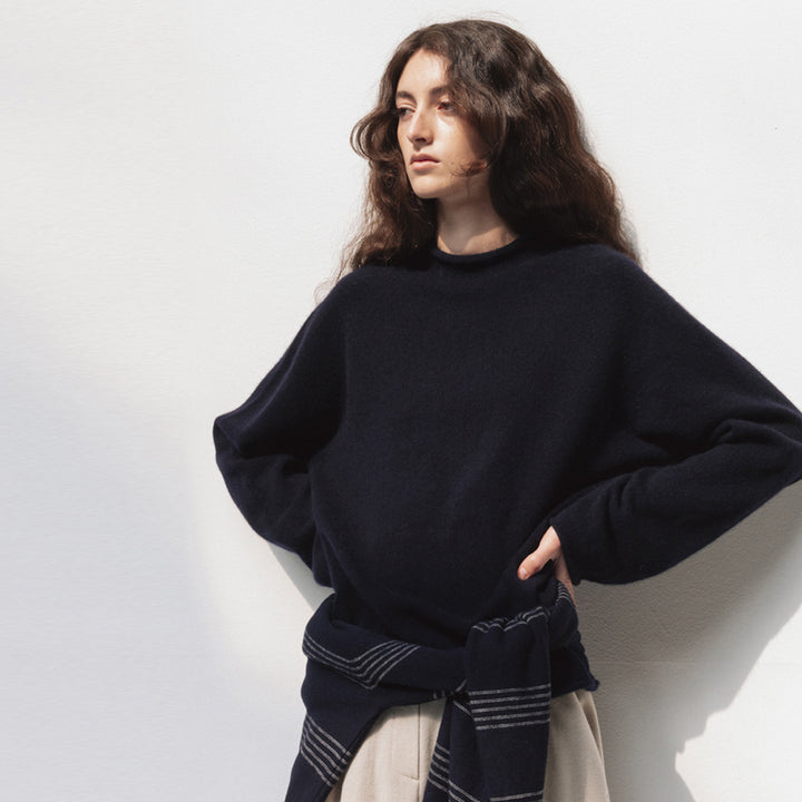 Kvinders høje hals behagelig strik sweater Stilla