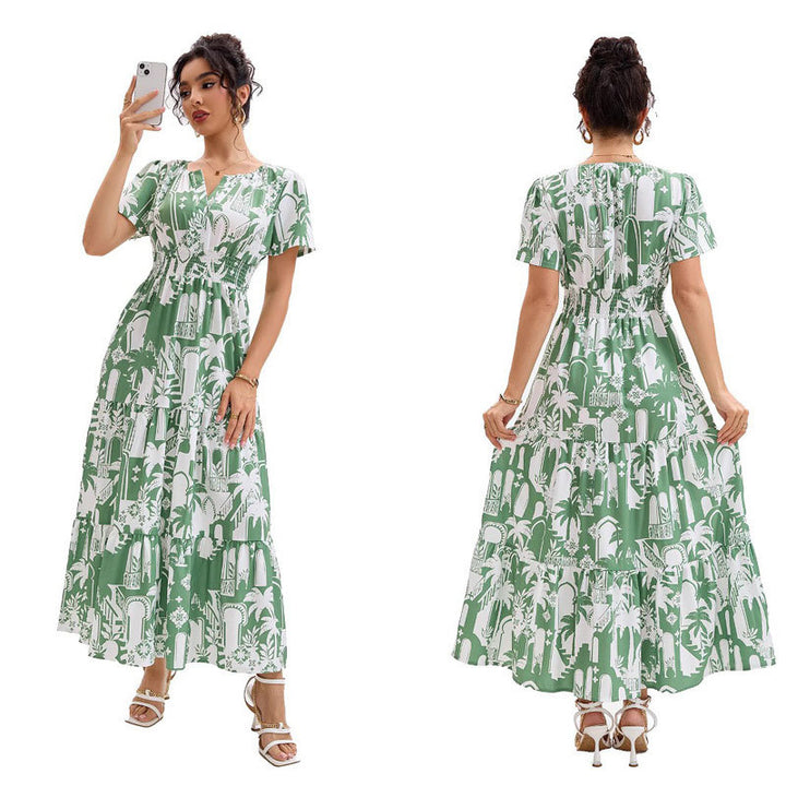 Kvinder Tüll Boho Maxi Kjole Stilla