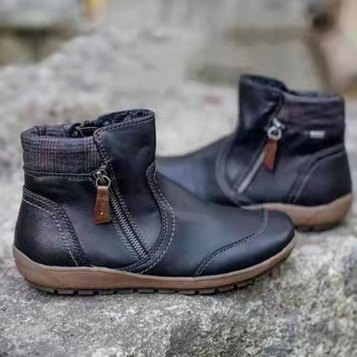 Dame City Boots lavet af vandtæt læder med varm foring Stilla