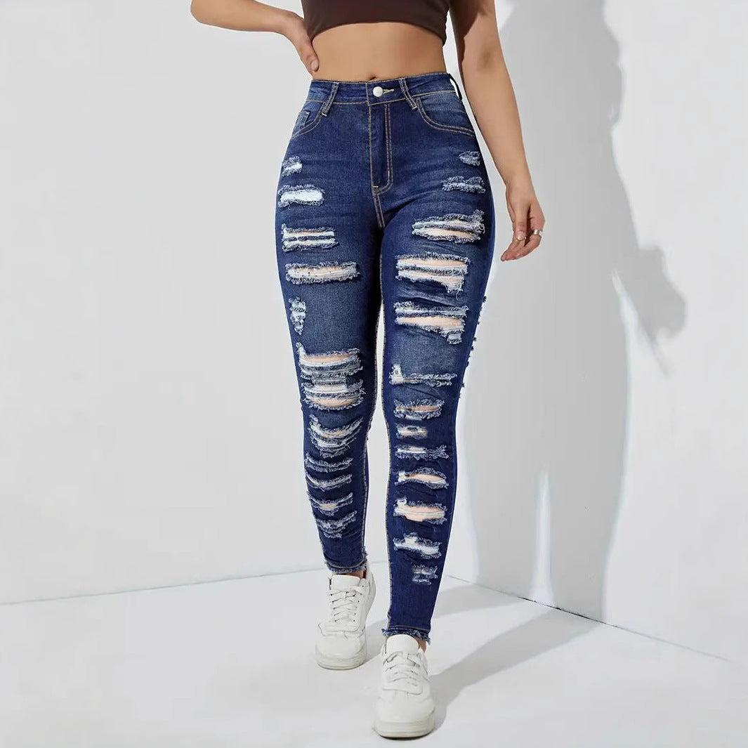 Kvinder Revne Højtaljede Skinny Jeans Stilla
