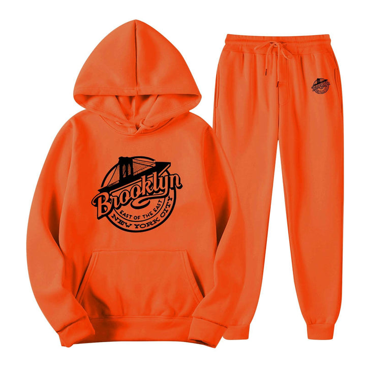 Kvinders fritids sweat suit med stilfuld Brooklyn print Skovae