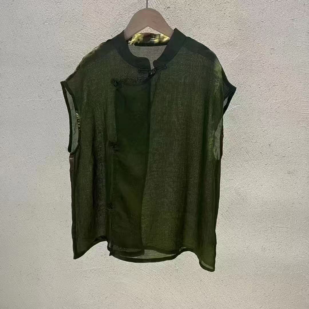 Dame Elegant Kortærmet Chiffonbluse Stilla