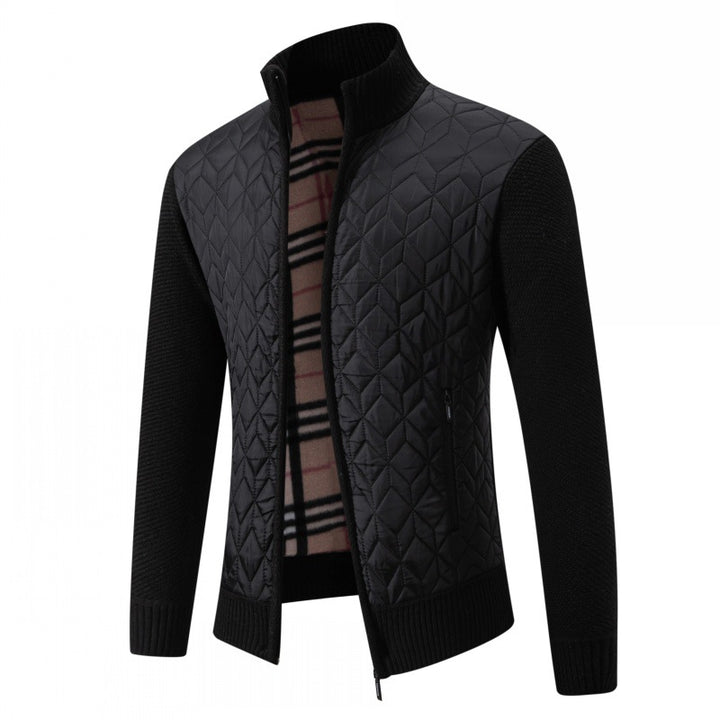 Herrer quilted hybridjakke med lynlås foran Stilla
