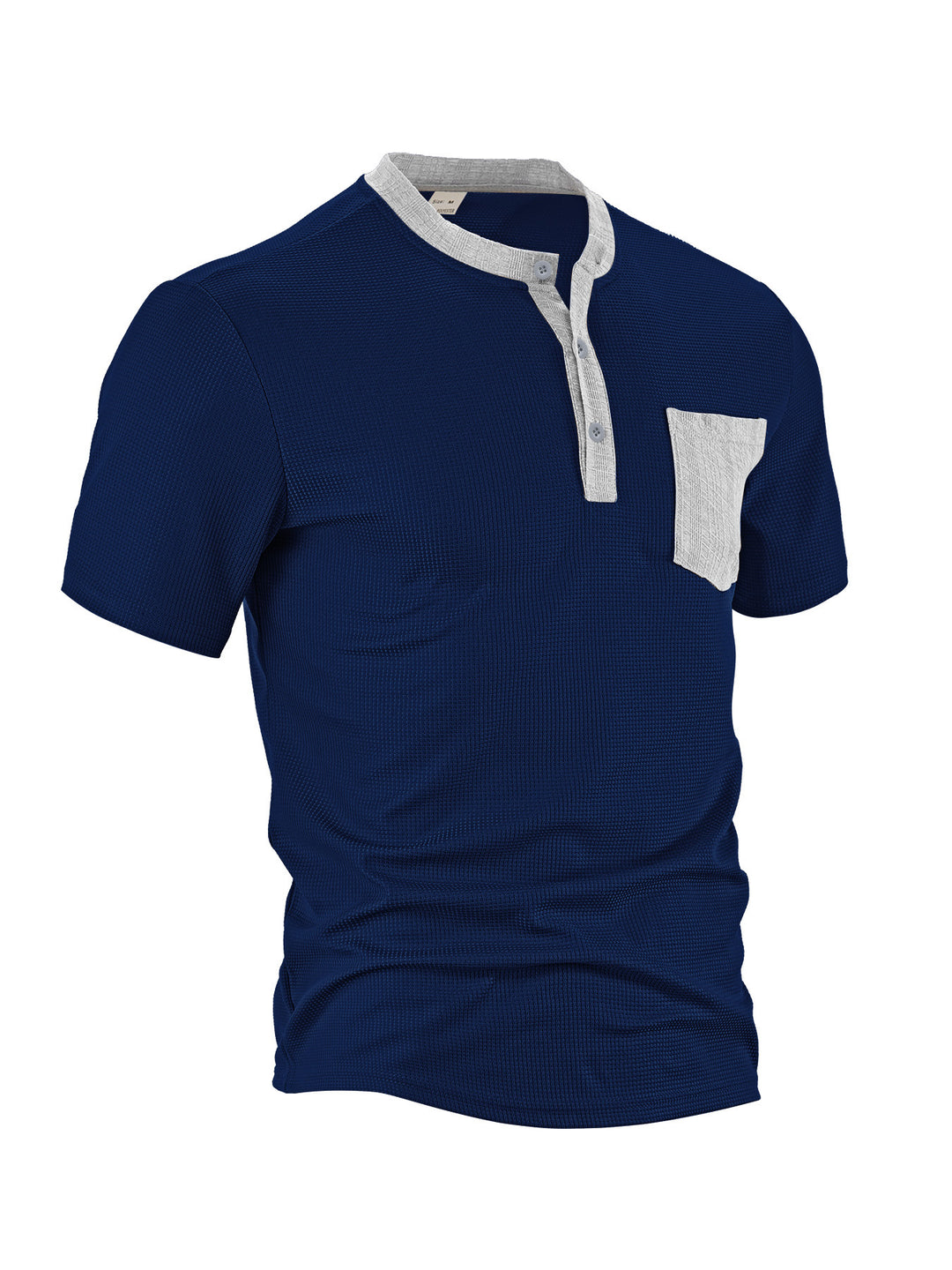 Herrer modigt Henley-shirt med struktureret design og brystlomme Stilla