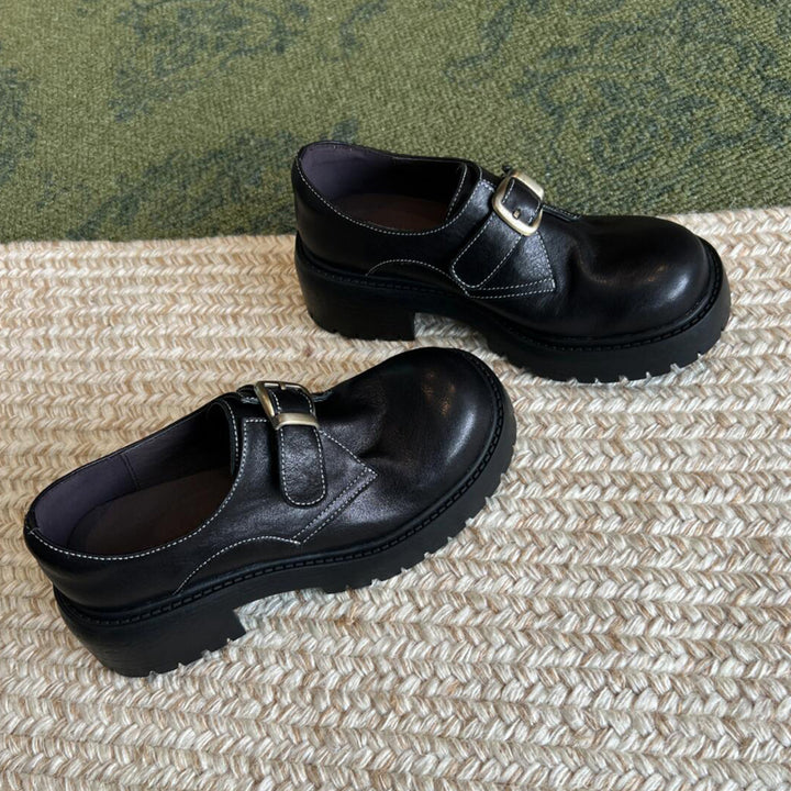 Dame Chic Spænde-detalje Læder Slip-ons Stilla