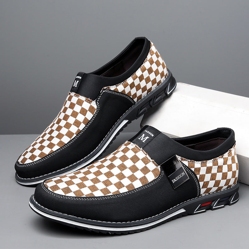 Herrer Trendy Slip-On Tjekkede Sneakers Stilla