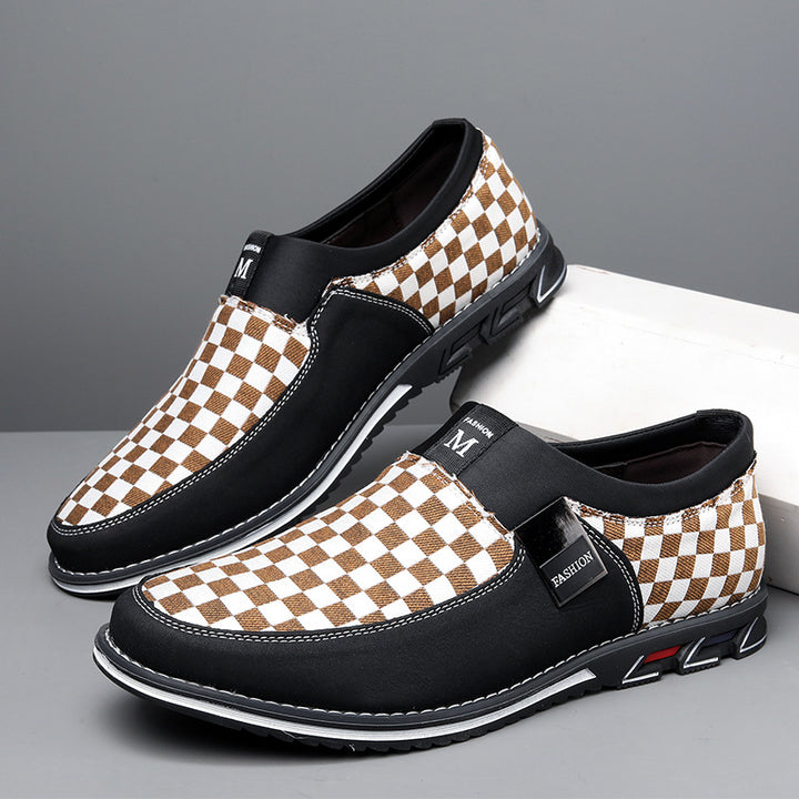 Herrer Trendy Slip-On Tjekkede Sneakers Stilla