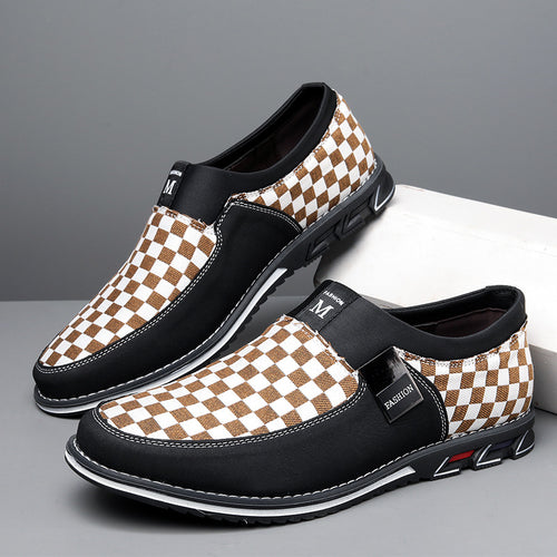 Herrer Trendy Slip-On Tjekkede Sneakers Stilla