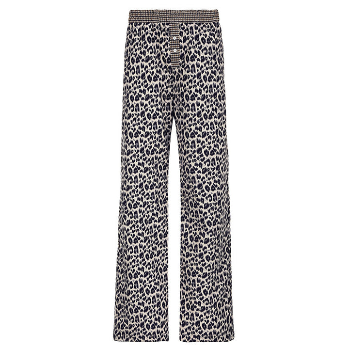 Dame Mode Leopardbukser med elastisk talje Skovae