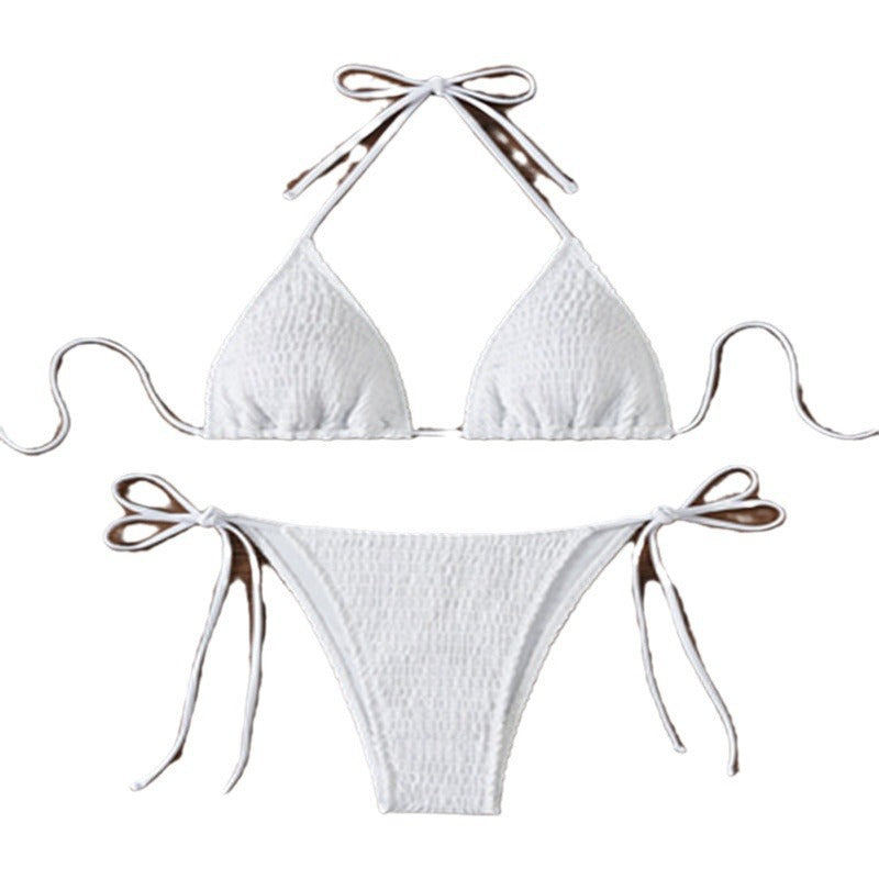 Dame triangel-bikini med struktureret overflade Skovae