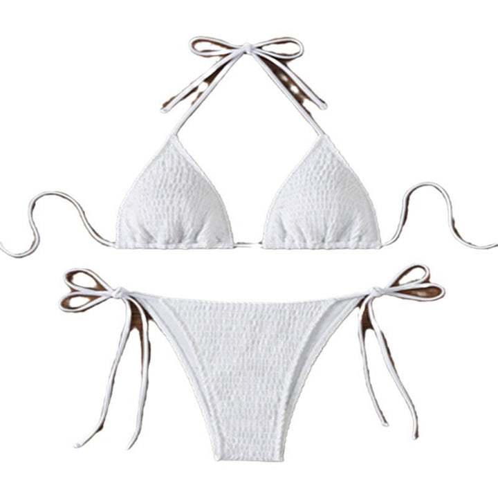 Dame triangel-bikini med struktureret overflade Skovae