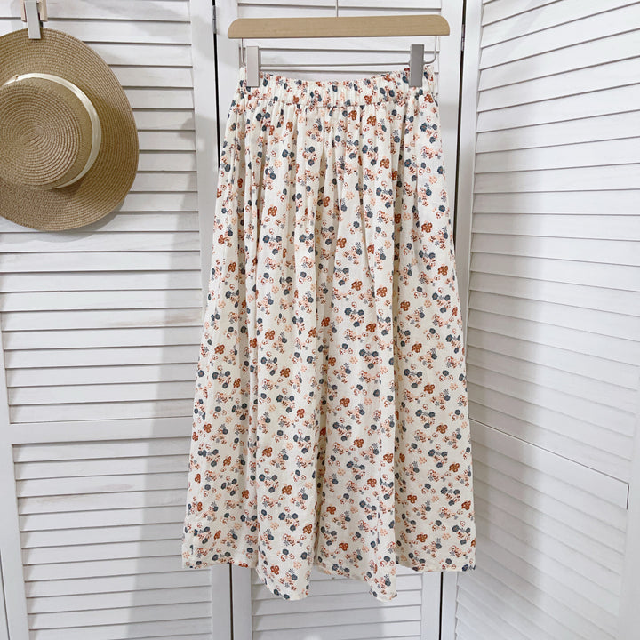 Femme Floral Maxi-Nederdel med elastisk talje Stilla