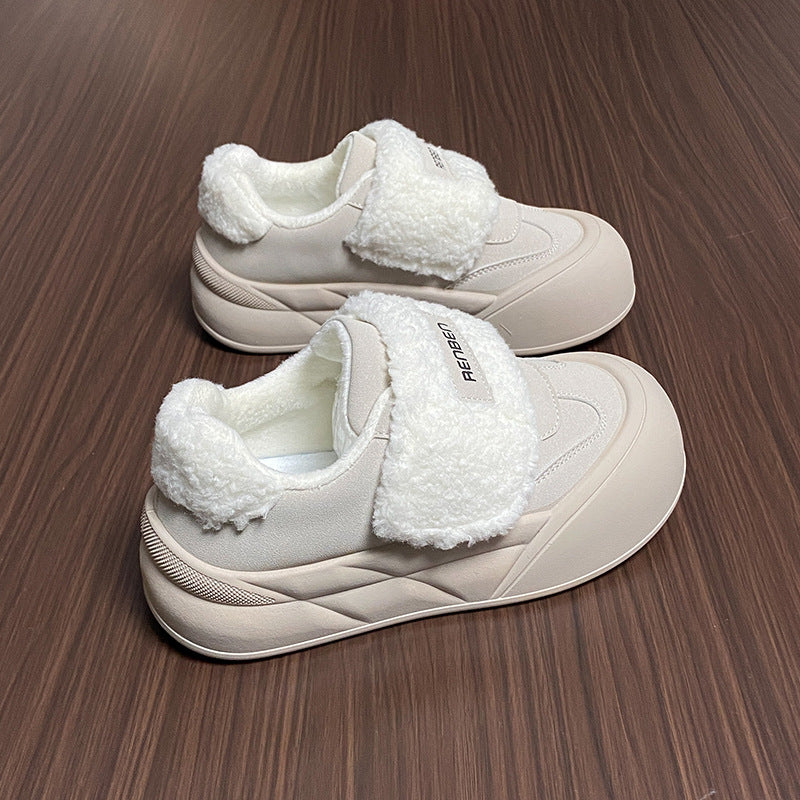 Dame sneakers med teddyfor og skridsikker sål Stilla