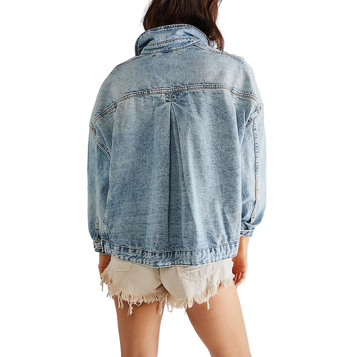 Dame afslappet oversized denimjakke Skovae