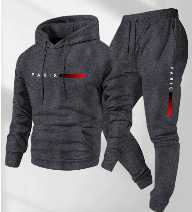 Kvinders hoodie og joggingbukser sæt med moderne Paris design Skovae