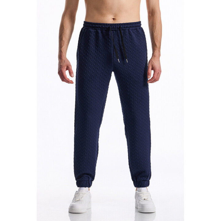 Herrer Struktur Strik Sweatpants Stilla