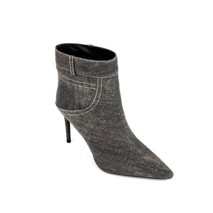 Dame Spids-Tå Denim Støvletter med skulptureret Stiletto-Hæl Stilla