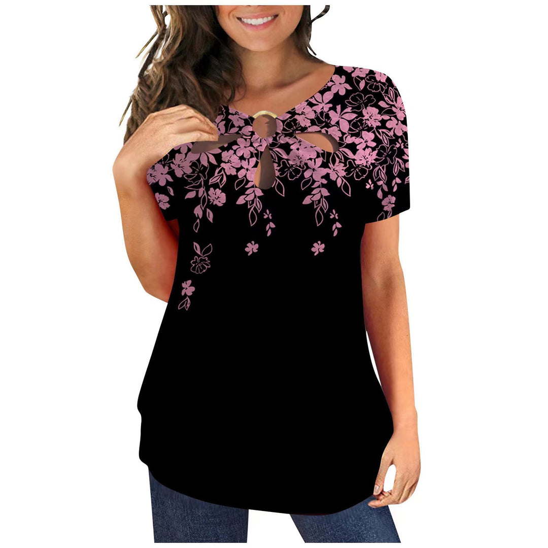 Dame Floral Cut-Out Overlay Top Stilla