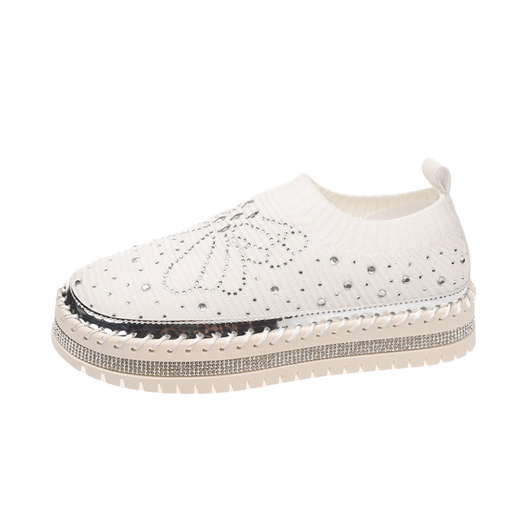 Damer Glitrende Slip-Ons med behageligt og elastisk strikoverdel Stilla