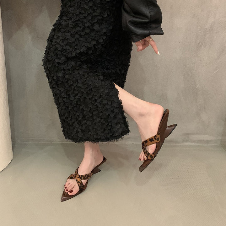 Dame Chic Spids-Tå Sandaler med Krydsremme Stilla