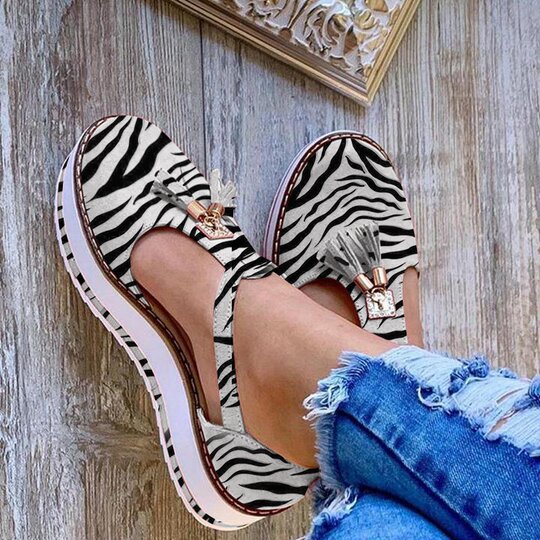 Dame modische Sling-Pantoletten med elegante frynse-detaljer og blødt fodbede Stilla
