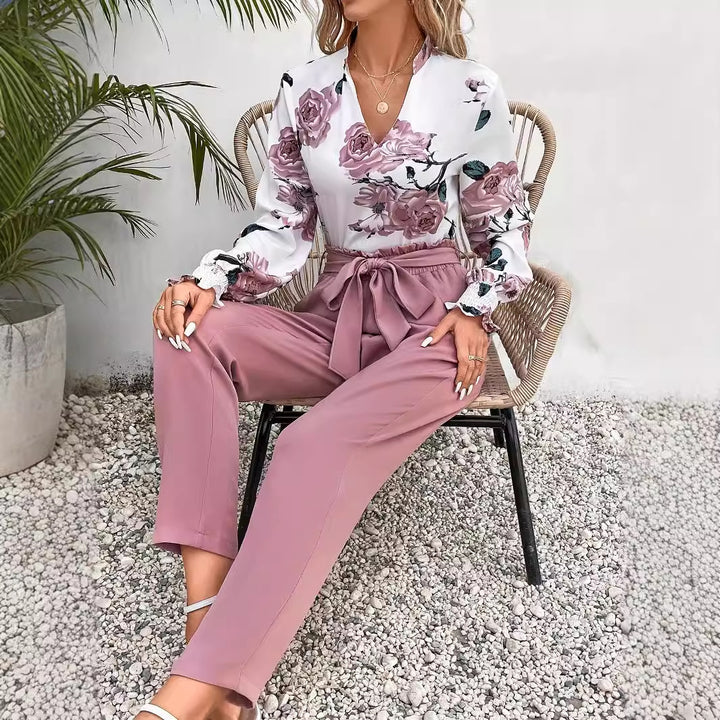 Dame elegant bluse og tidløs bukser Stilla