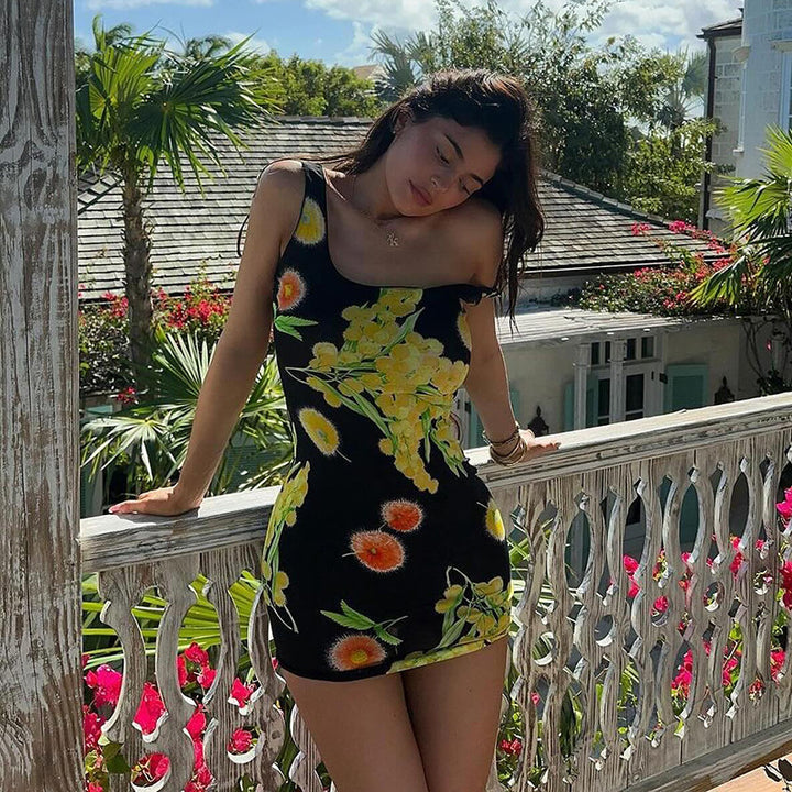 Dame Blomster Print Mini Kjole Stilla 1751522751
