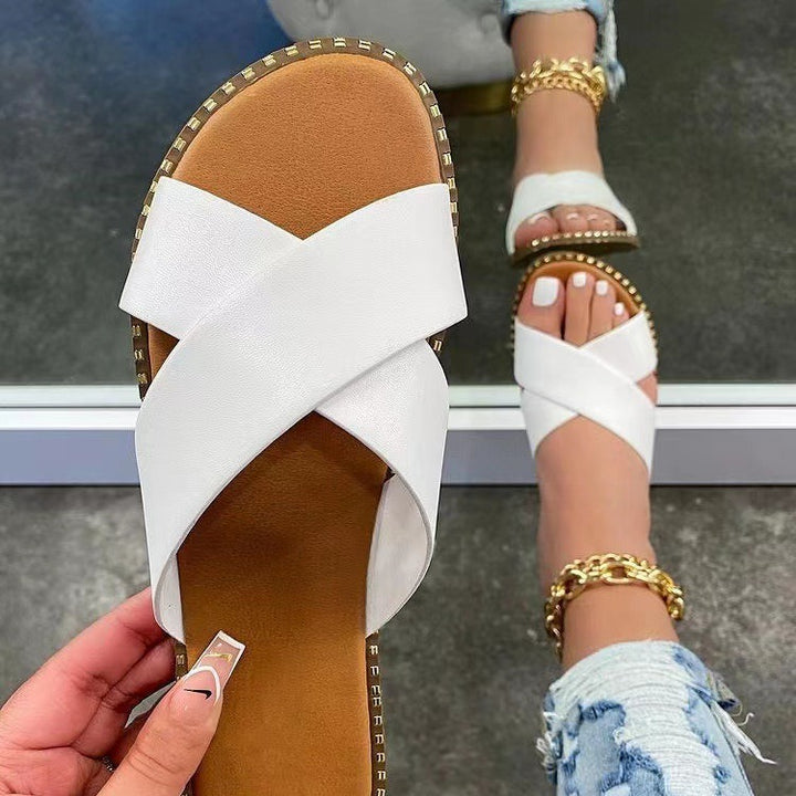 Dame Elegante Crossover-sandaler med blødt fodseng og moderne design Stilla