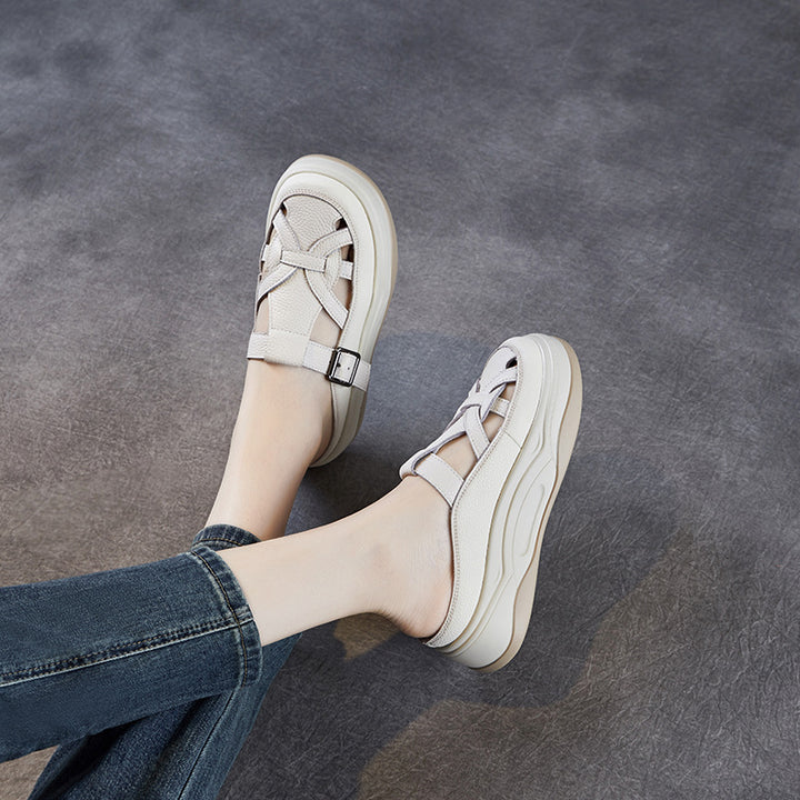 Femme Chunky Slide Sandaler med elegant krydsrem-design Stilla
