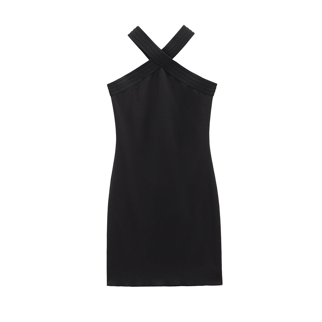 Femme Elegante Kryds-ryg Slip Kjole Stilla