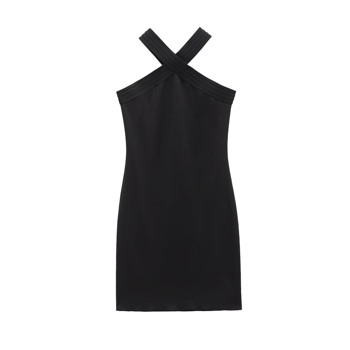Femme Elegante Kryds-ryg Slip Kjole Stilla